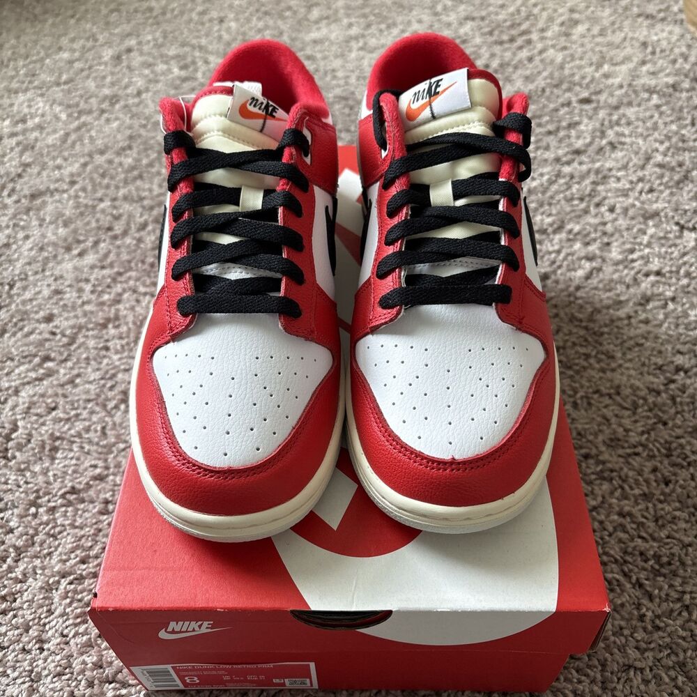 Nike Dunk Low Retro DZ2536-600 PRM Chicago Split University Red Black Men's 8 - Picture 1 of 8